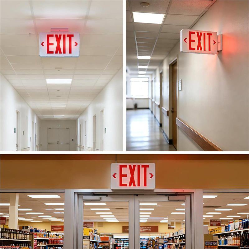 Emergency Exit Sign - [NOVITÀ! A25P] Segnale di uscita rosso,