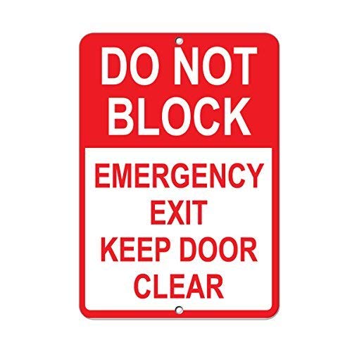 Emergency Exit Sign - Insegna in Metallo Vincenicy, Grande Insegna