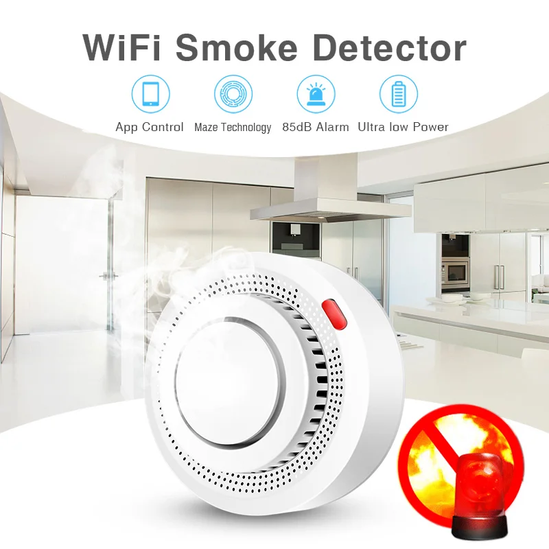 Sensore di Fumo WiFi Tuya Smar - Smoke Detector Interconnected recensione e prezzo
